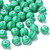 Opaque Striped Acrylic Beads MACR-S373-27D-07-3