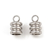 Tarnish Resistant 201 Stainless Steel Cord Ends X-STAS-R063-27-3