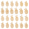 DICOSMETIC 12Pcs 12 Styles Brass Rhinestone Pendants KK-DC0002-87-1