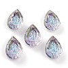 Embossed Glass Rhinestone Pendants GLAA-J101-05B-001VL-1