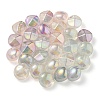 UV Plating Luminous Transparent Acrylic Beads OACR-P010-05-2