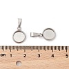 304 Stainless Steel Pendant Cabochon Settings STAS-I328-01B-P-3