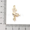 Brass Pave Clear Cubic Zirconia Pendants KK-Z061-14G-02-3