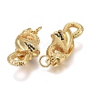 Brass Micro Pave Black Cubic Zirconia Pendants X-KK-F821-39G-2