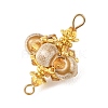 Handmade Porcelain & Glass & Seed Beads Links Connector Charms PALLOY-MZ01367-01-2
