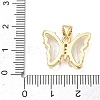 Brass Micro Pave Clear Cubic Zirconia Pendants CU-CBA83A6-05G-13-3