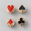 4Pcs 4 Style Ace of Spades & Clubs & Diamonds & King of Hearts Enamel Pins JEWB-WH0021-32-1