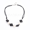 Natural Lava Rock Beaded Necklaces NJEW-I236-06-2
