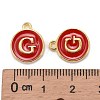 Golden Plated Alloy Enamel Charms X-ENAM-S118-03G-3