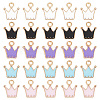 SUNNYCLUE 60Pcs 5 Colors Alloy Enamel Charms ENAM-SC0003-43-1