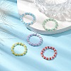 Glass Seed Beads Stretch Rings for Women RJEW-JR00690-2