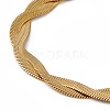304 Stainless Steel Twist Rope Chain Bracelet for Men Women BJEW-P284-02G-2