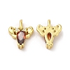 Brass Micro Pave Cubic Zirconia Pendants KK-M346-18G-1