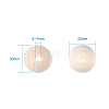 Round Unfinished Wood Beads WOOD-TA0001-07-LF-6
