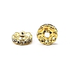 Brass Grade A Crystal Rhinestone Spacer Beads RB-A006-10MM-G-3