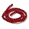 Opaque Solid Color Electroplate Glass Beads Strands GLAA-F029-P4mm-D01-2