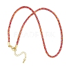 Braided Polycotton Cord Necklaces Making MAK-F038-B-G-2