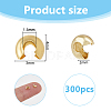300Pcs Brass Crimp Beads Covers KK-DC0004-75-2