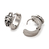 Skull Shape 304 Stainless Steel Hoop Earrings Findings STAS-Q317-01AS-2