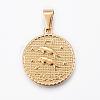 Real 18K Gold Plated 304 Stainless Steel Pendants STAS-H372-01E-1