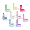 UV Plating Transparent Acrylic European Beads OACR-M027-02L-2