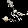 Natural Quartz Crystal Rock Crystal Chips Beaded Bracelets BJEW-M315-02P-3