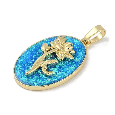 Rack Plating Brass Pendants KK-U032-91G-07-1