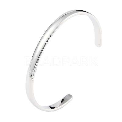 Non-Tarnish 304 Stainless Steel Open Cuff Plain Bangles BJEW-H591-01P-01-1