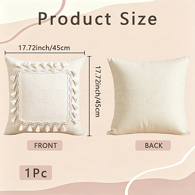 1PC Cotton Pillow Covers AJEW-DJ0004-04B-1