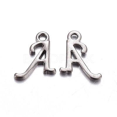 Gunmetal Plated Alloy Letter Pendants PALLOY-J718-01B-A-1