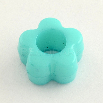 Opaque Acrylic European Beads SACR-Q099-M89-1