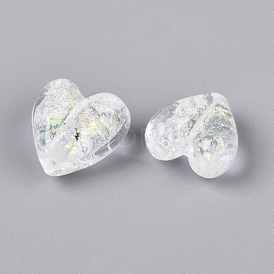 Handmade Foil Lampwork Beads Strands FOIL-T008-08B-1