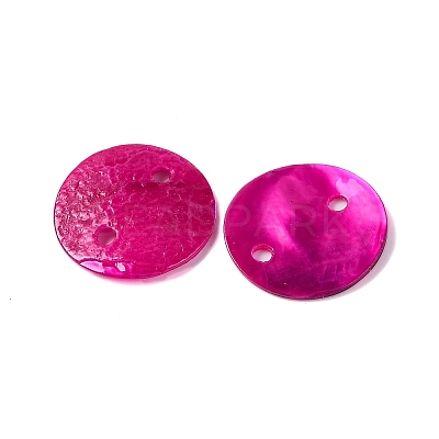 Spray Painted Natural Akoya Shell Connector Charms LS-BSHE-S304-17B-1