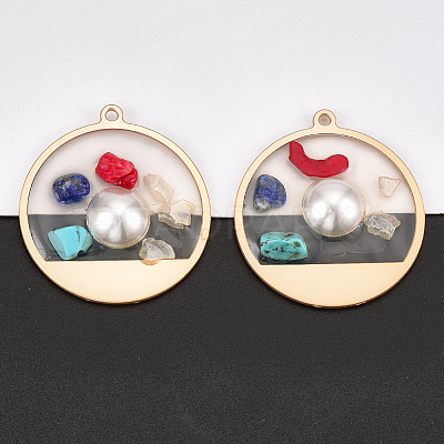Epoxy Resin Pendants PALLOY-T070-24-1