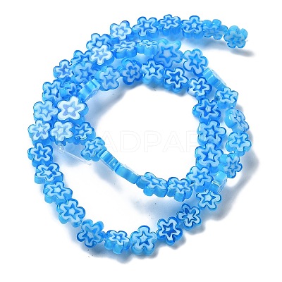 Handmade Millefiori Lampwork Beads Strands LAMP-F035-09B-1