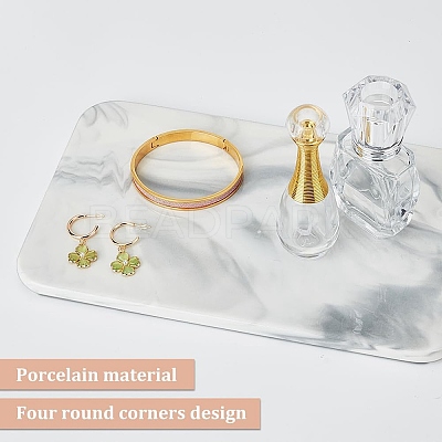 Porcelain Flat Serving Trays PORC-WH0016-05-1
