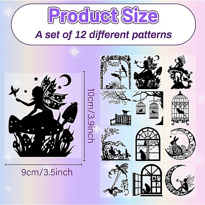 PVC Lamp Film for DIY Colorful Light Hanging Lamp Frosted Glass Jar DIY-WH0505-004-1