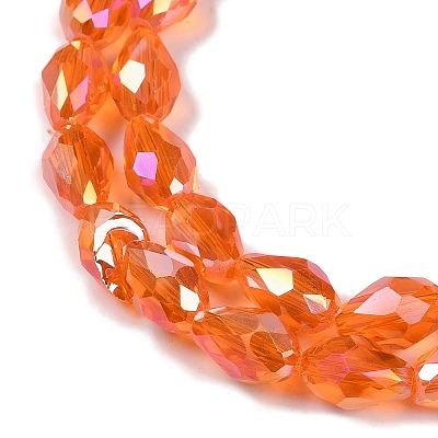 Transparent Electroplate Glass Beads Strands X-EGLA-N013-T10mm-B09-1