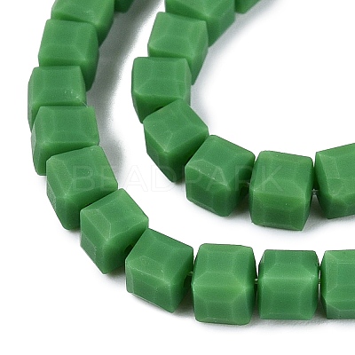 Opaque Frosted Glass Beads Strands GLAA-N072-01A-B09-1