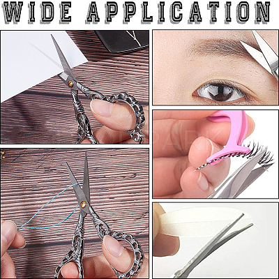 1Pc Peach Blossom Stainless Steel Scissors AJEW-SC0002-78C-1
