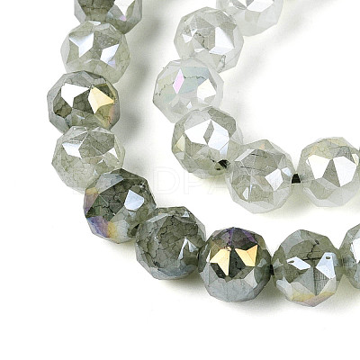 Anti-Tarnish Electroplate Glass Beads Strands GLAA-N064-8mm-13-1
