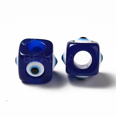 Resin Evil Eye European Beads LS-X-RESI-A021-01-1