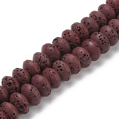 Synthetic Lava Rock Beads Strands G-B087-02A-07-1