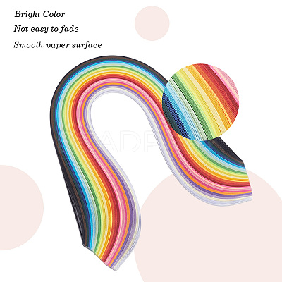 260Pcs 26 Colors Rectangle Quilling Paper Strips DIY-WH20032-31A-1