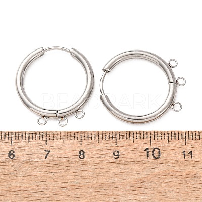 304 Stainless Steel Huggie Hoop Earring Findings STAS-D183-03D-P-1