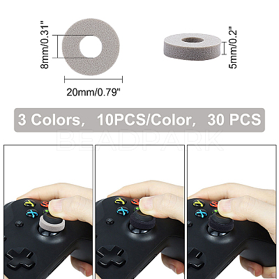 SUPERFINDING 30Pcs 2 color Joystick Sponge Ring AJEW-FH0001-53-1