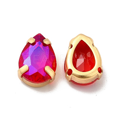 Moonlight Effect Teardrop Sew on Rhinestone GLAA-P055-03B-G04-1