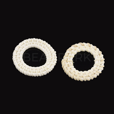 Handmade Reed Cane/Rattan Woven Linking Rings WOVE-T005-06B-1