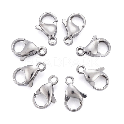 Tarnish Resistant 304 Stainless Steel Lobster Claw Clasps X-STAS-AB11-1