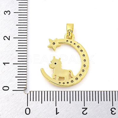 Brass Micro Pave Clear Cubic Zirconia Pendants FIND-Z044-03H-1